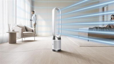Dyson Purifier Cool TP07 HEPA Tower Air Purifier, 10 Speeds, WiFi Enabled, White/Silver (369803-01)