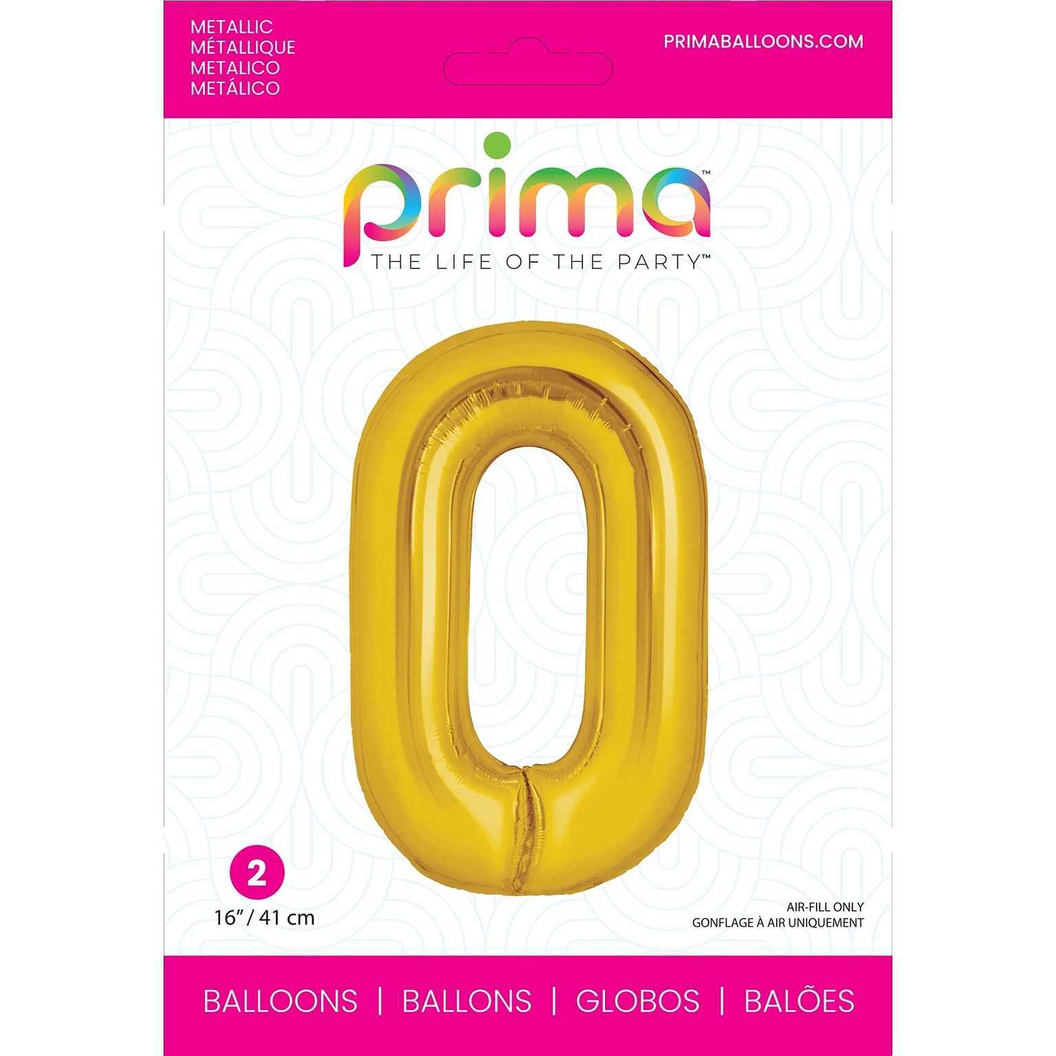 Party City (Air-Filled) 16 O Foil Balloon, Gold, 2/Pack (AM60050228-19)