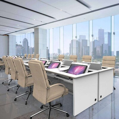 VersaDesk Enclosed Revolution 48W Computer Desk, Black (RSD4824-BB)