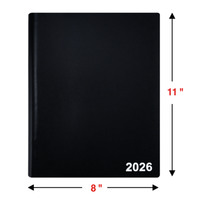 2026 Staples 8" x 11" Four-Person Daily Appointment Book, Black (ST58479-26)