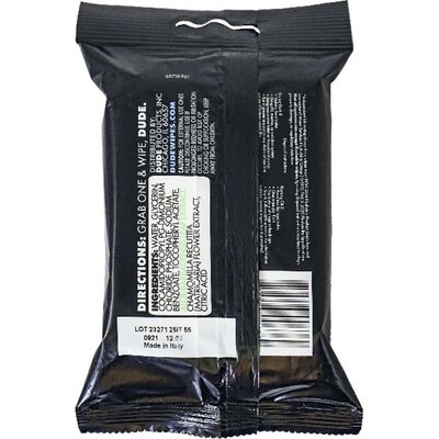 Dude Wipes Fragrance-Free Flushable Wipes, 6 Wipes/Pack, 18 Packs/Carton