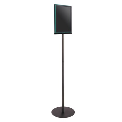 Deflecto Document Holder, 8.5 x 11, Vertical, Freestanding, Black Acrylic (692056)