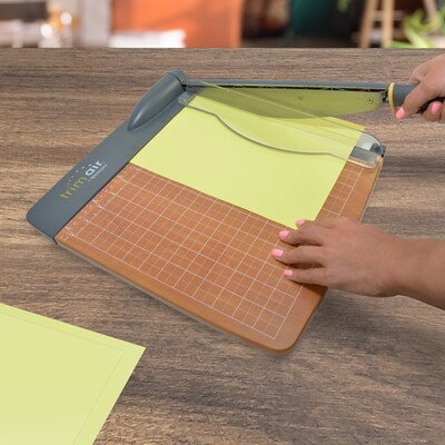 Westcott TrimAir 12" Guillotine Paper Cutter, Black/Wood (ACM15106)