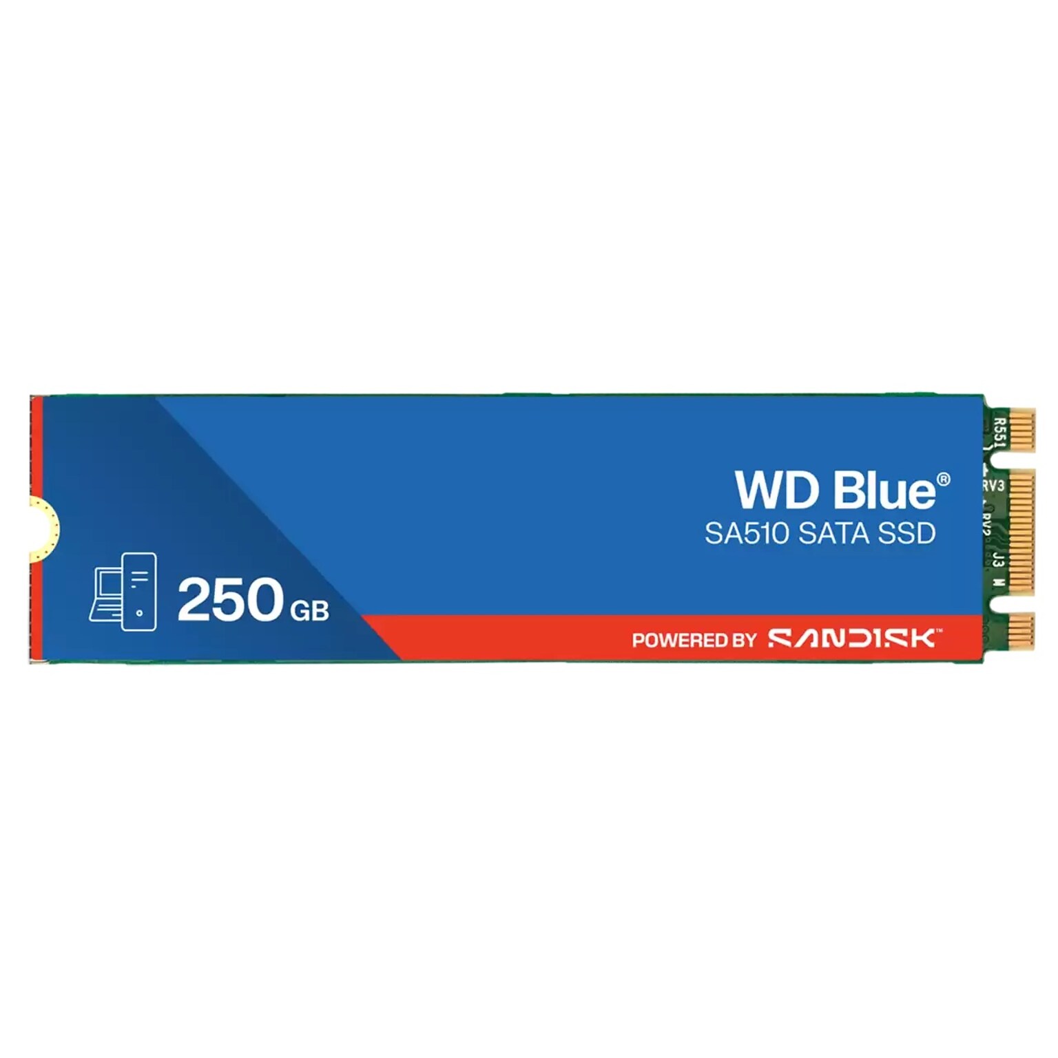 Western Digital Blue SA510 250GB M.2 2280 SATA III Solid State Drive, 3D NAND (WDS250G3B0B-00AXS0)