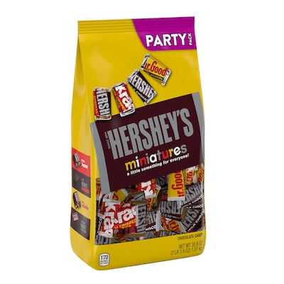 HERSHEYS Miniatures Assorted Chocolate Candy Party Pack, 35.9 oz (HEC21458)