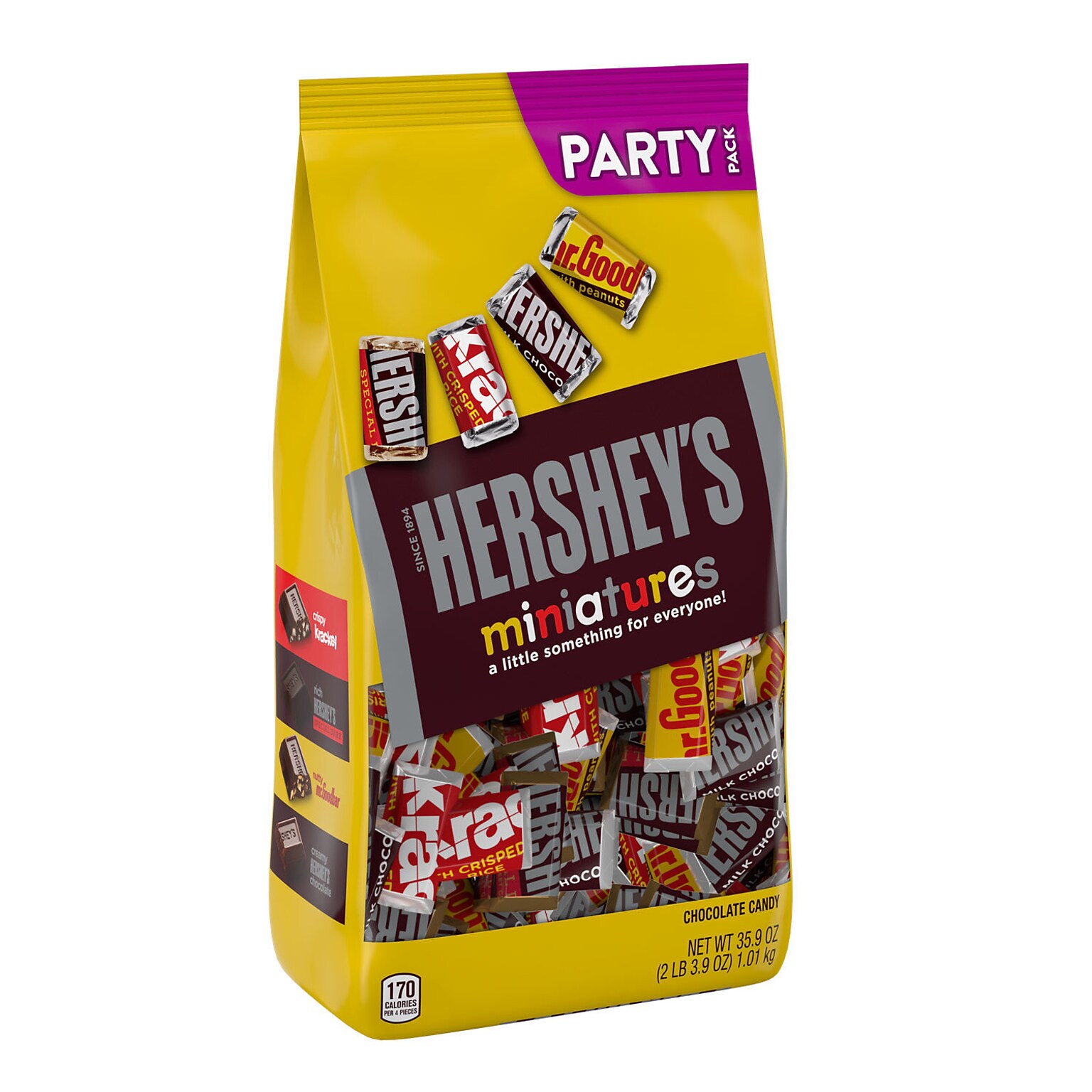 Hersheys Miniatures Assorted Chocolate Candy Party Pack, 35.9 oz (HEC21458)