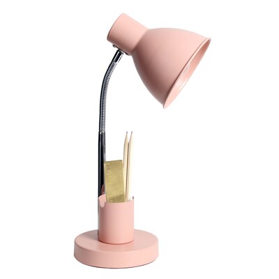 Simple Designs Sleek Essentials LED Desk Lamp, 16.22", Pink (LD1076-PNK)