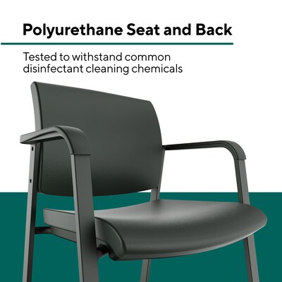 Workplace2.0 Health™ Esler Polyurethane Guest Chair, Black (WP62576)