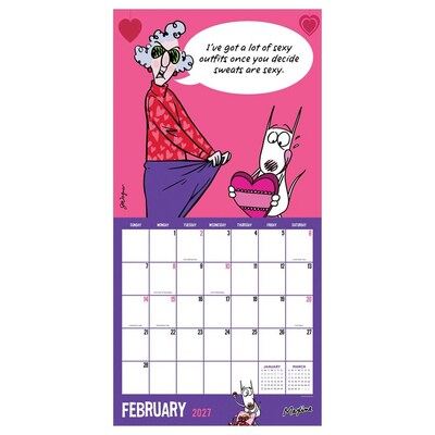 2027 TF Publishing Maxine 12" x 11" Monthly Wall Calendar, Multicolored (27-1110)