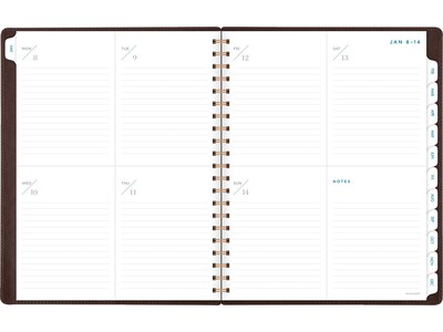 2024 AT-A-GLANCE Signature Collection 8.5 x 11 Weekly & Monthly Planner, Faux Leather Cover, Distr
