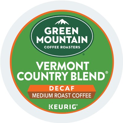 Green Mountain Vermont Country Blend Decaf Coffee Keurig® K-Cup® Pods, Medium Roast, 96/Carton (GMT7602CT)