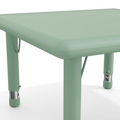 Flash Furniture Wren Square Activity Table, 24" x 24", Height Adjustable, Sage (YUYCX0022SQRSGE)