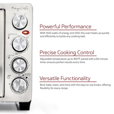 MegaChef 30 L Multi-Function Electric Toaster Oven (938122561M)