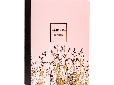 Pukka Pad Rochelle & Jess Composition Notebooks, 7.5" x 9.75", College Ruled, 70 Sheets, Assorted Colors, 3/Pack (9107-ROC)