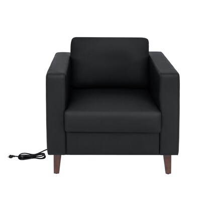 Flash Furniture Hercules Artemis LeatherSoft Sofa and 2 Chair Set, Black, 3-Pieces (ZB8921SET3BLK)