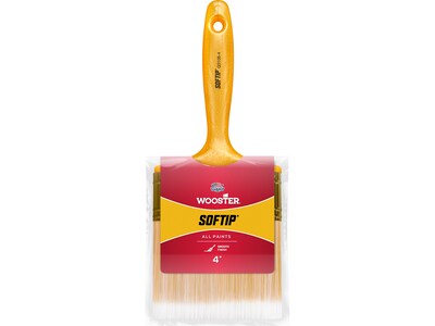 Wooster Brush Softip 4" Polyester Wall/Trim Brush, 6/Box (0Q31080040)