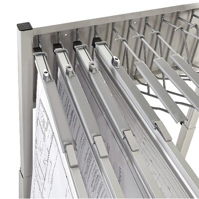 AdirOffice Steel Vertical File Blueprint Rolling Storage Stand, Grey (613-KIT1)