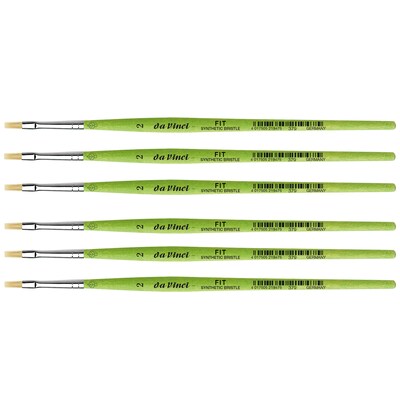 da Vinci FIT Synthetics Oil and Acrylic Synthetic Student Brush, 6 /Pack (DVXVA3792-6)