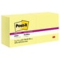 Post-it Super Sticky Notes, 3 x 3 in., 12 Pads, 90 Sheets/Pad, 2x the Sticking Power, Canary Yellow