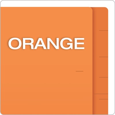 Pendaflex Recycled Heavy Duty End Tab File Folder, Straight Cut, Letter Size, Orange, 100/Box (H110DOR)
