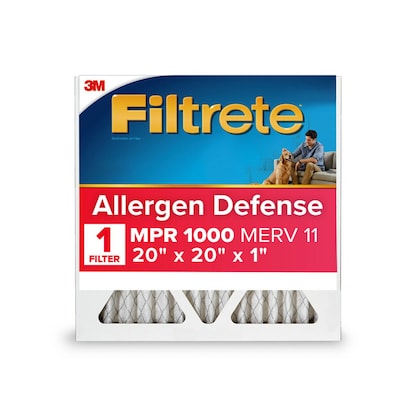 Filtrete Allergen Defense Air Filter, 1000 MPR, 20 x 20 x 1 (9802-4)