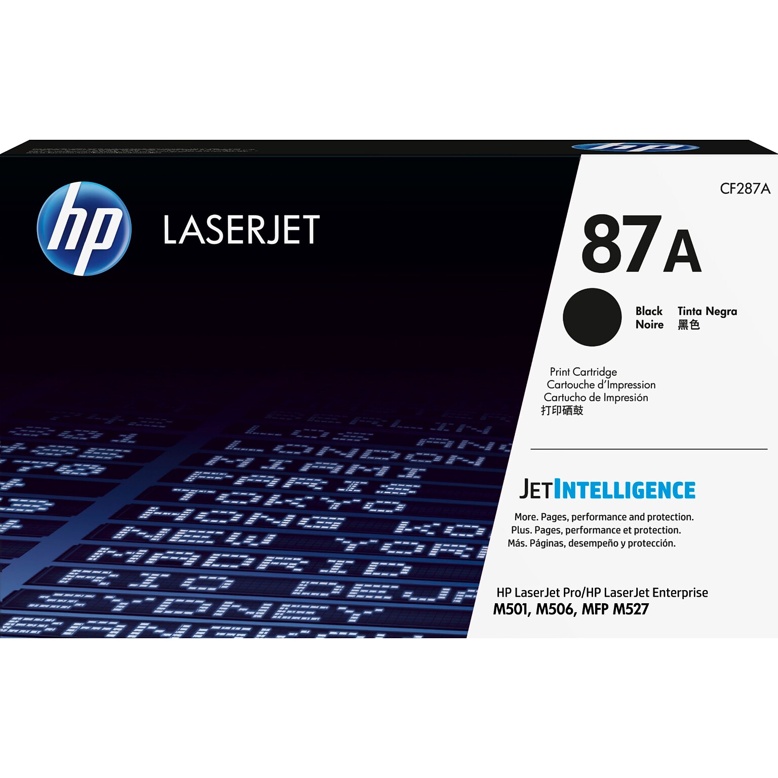 HP 87A Black Standard Yield Toner Cartridge, Prints Up to 8,550 Pages (CF287A)