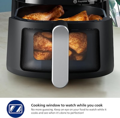 Philips 2000 4.4 Qt. Air Fryer with Rapid Air Technology, Black (NA22100)