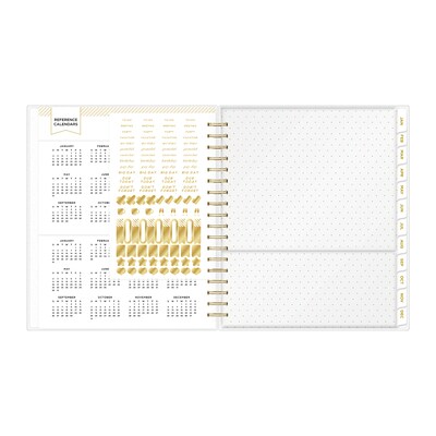 2026 Blue Sky Day Designer 10" x 8" Weekly & Monthly Personal Organizer, Plastic Cover, Rugby Stripe Black (154640)