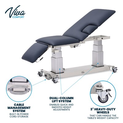 Viva Comfort Advanced Power Adjustable Exam Table, 550 lbs. Capacity, Blue (ADIME903-04-MK)