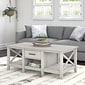 Bush Furniture Key West 47.2" x 23.94" Coffee Table, Linen White Oak (KWT148LW-03)