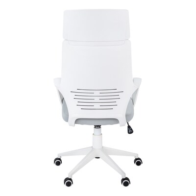 Monarch Specialties Inc. Fabric Executive Chair, Grey/White (I 7270)