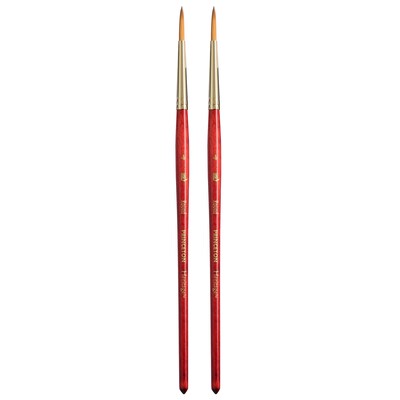 Princeton Heritage Short Handle Watercolor Synthetic Round Brush, 2/Pack (PBXP4050R4-2)