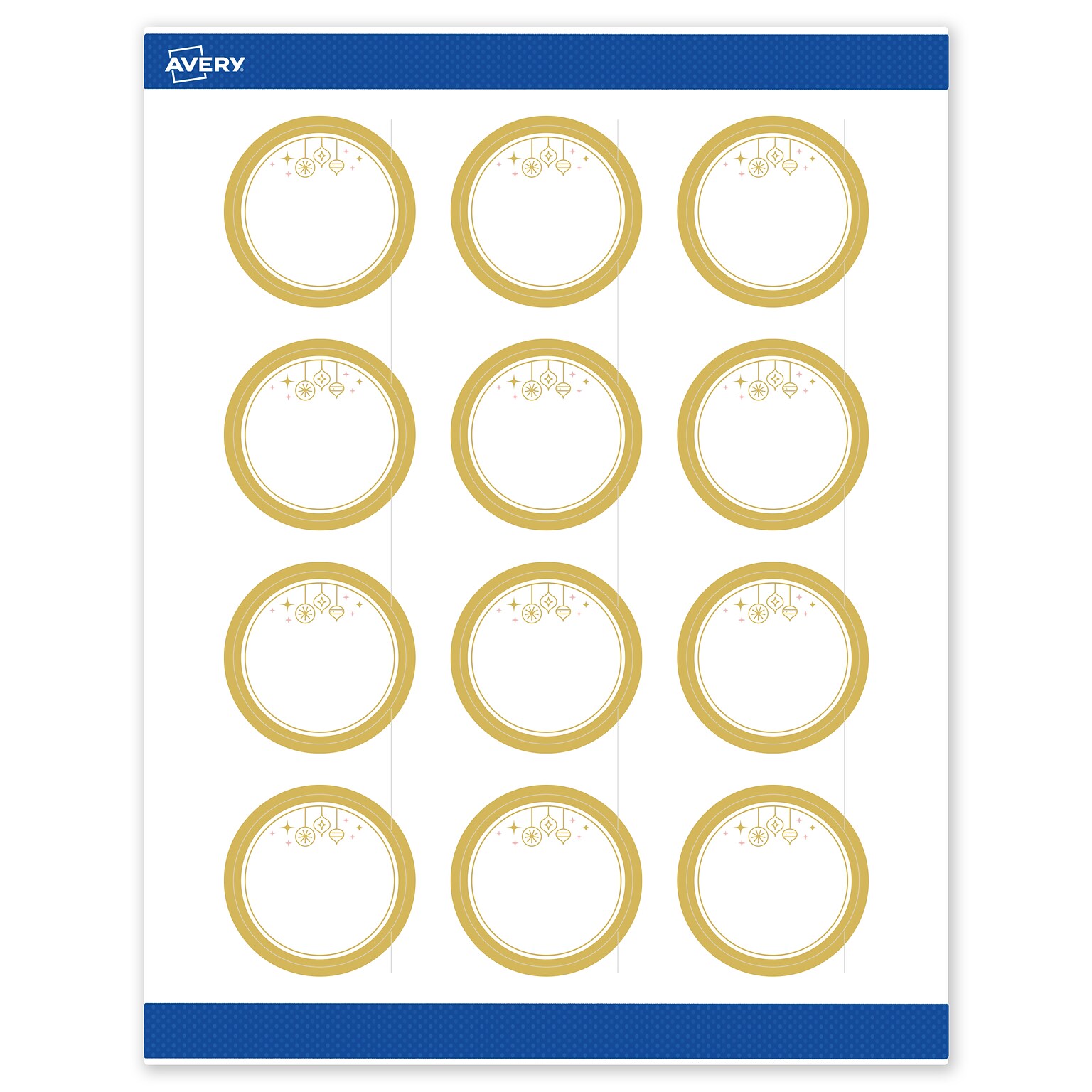 Avery Circle Multipurpose Labels, 2 Dia., White, 120/Pack (19479370536)