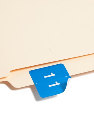Smead DCC Labels File Folder Label, 1, Light Blue, 250 Labels/Pack (67421)