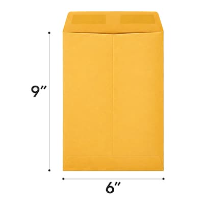 Staples Gummed Kraft Catalog Envelopes, 6" x 9", Brown, 500/Box (ST381944-CC)