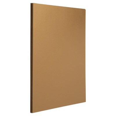 JAM Paper Foil 2-Sided 8.5" x 11" Color Multipurpose Paper, 24 lbs. Gold, 50 Sheets/Ream (1683736)