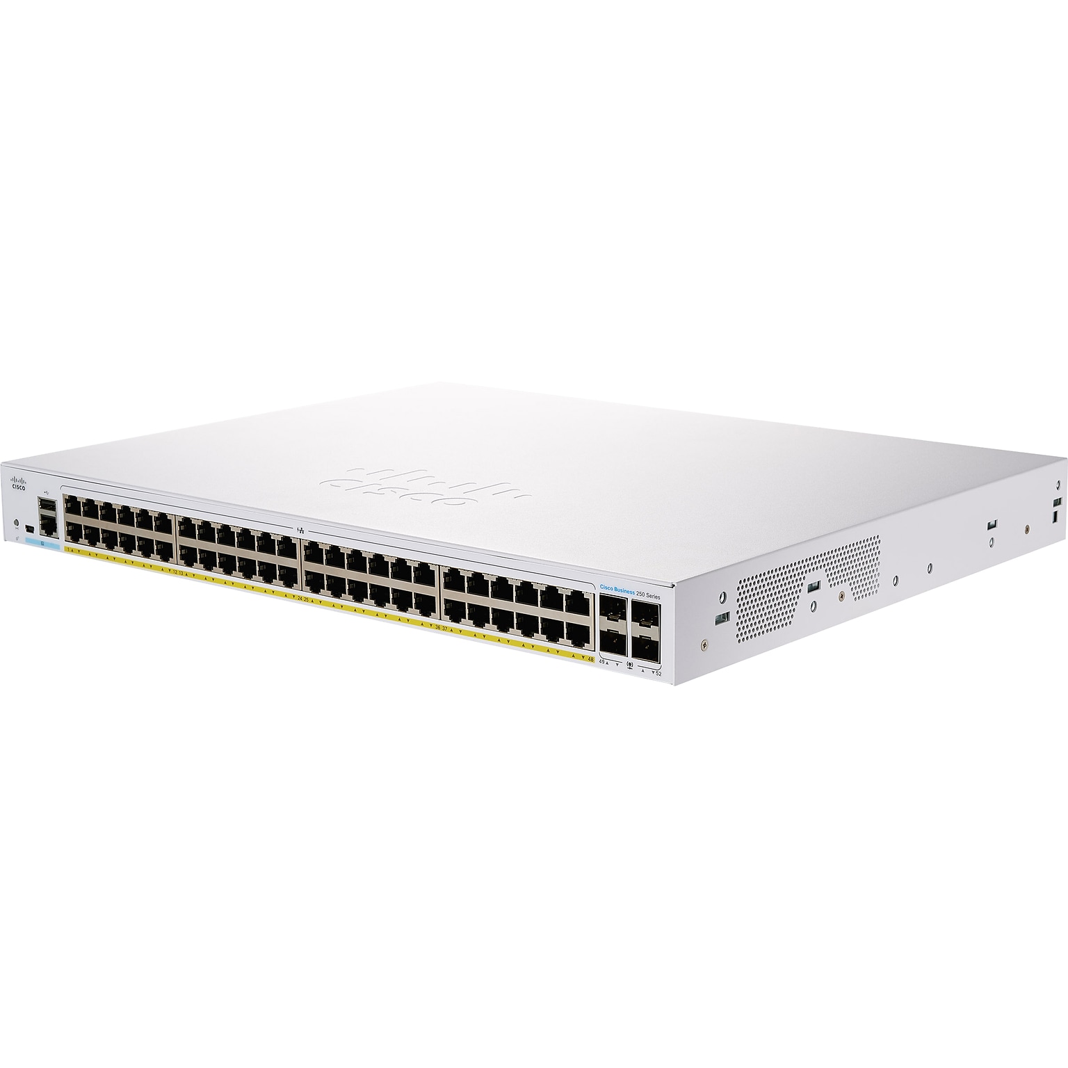 Cisco Business 250 Series 52-Port Gigabit Ethernet Managed Switch, White (CBS250-48P-4G-NA)