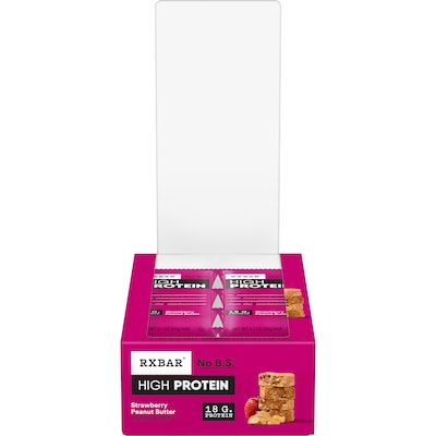 RXBAR High Protein Gluten Free Strawberry Peanut Butter Protein Bars, 25.3 oz., 12 Bars/Box (KEE00866)