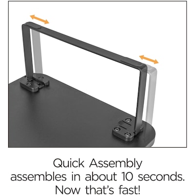 Lorell Quick Install Monitor Riser Stand, Up to 42" Monitor, Black (LLR99556)