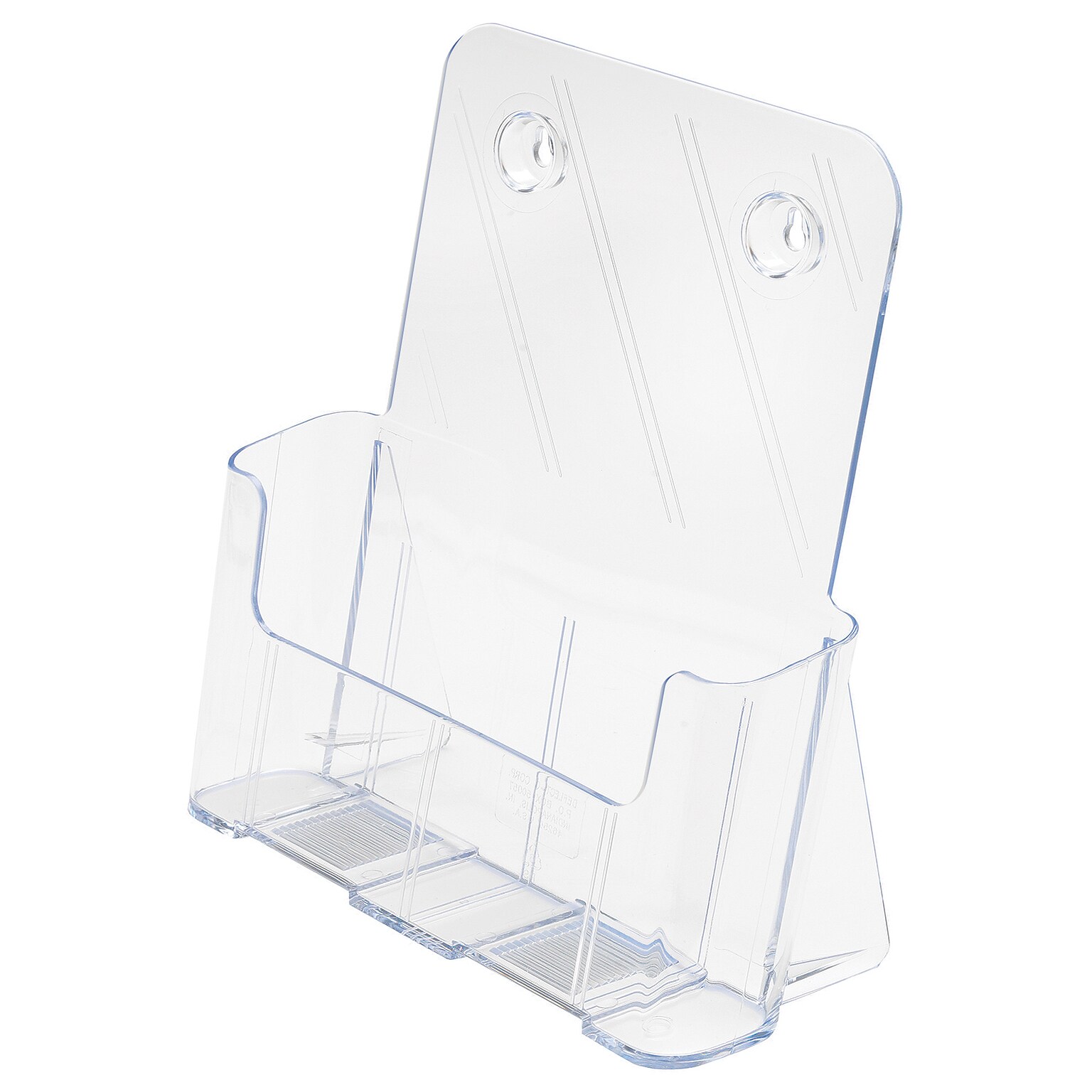 Deflect-O Magazine Holder, 8.27 x 11.69, Vertical, Desktop/Wall, Clear Plastic (DEF77001)