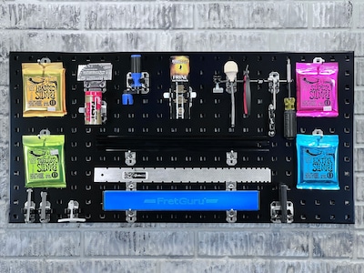 Triton Products LocBoard Pegboards with 30 pc. LocHook Assortment and Hanging Bin System (LB18-BKKit)