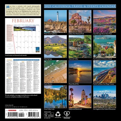2025 Willow Creek California 12 x 12 Monthly Wall Calendar (42106)