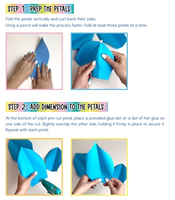 Carson Dellosa Creatively Inspired Paper Flower 3D Decorations, 6/Pack (107010)