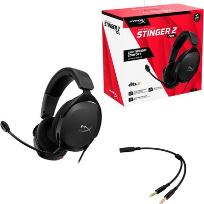 HyperX Cloud Stinger 2 Core Gaming Headset 3.5 mm, Black (683L9AA)