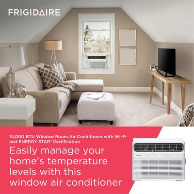 Frigidaire 114-Volt 14000 BTU Window Air Conditioner with Remote, WiFi Enabled, White (FHWW145WE1)