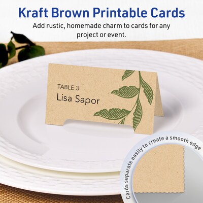 Avery Matte General Use Blank Cards, Kraft Brown, 200/Box (95325)