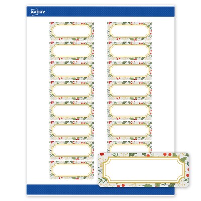 Avery Rectangle Multipurpose Labels, 1 x 2-5/8, White, 160/Pack (19479370461)