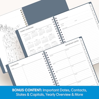 2027 Blue Sky 5" x 8" Weekly & Monthly Planner, Steel Blue (164273)