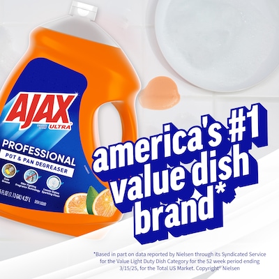 Ajax Ultra Professional Pot & Pan Degreaser Liquid Dish Soap, Orange Scent, 145 Oz. (61034313)