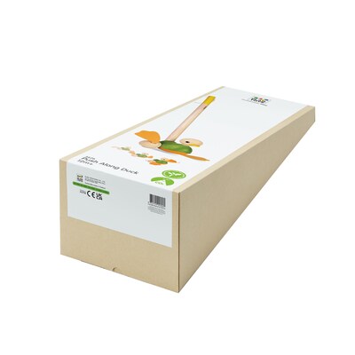 Plan Toys Wooden Push Along Duck Toy, Multicolored (PTS5626)